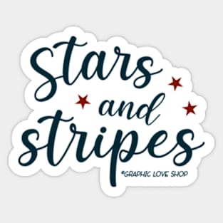 Stars and Stripes USA © GraphicLoveShop Sticker